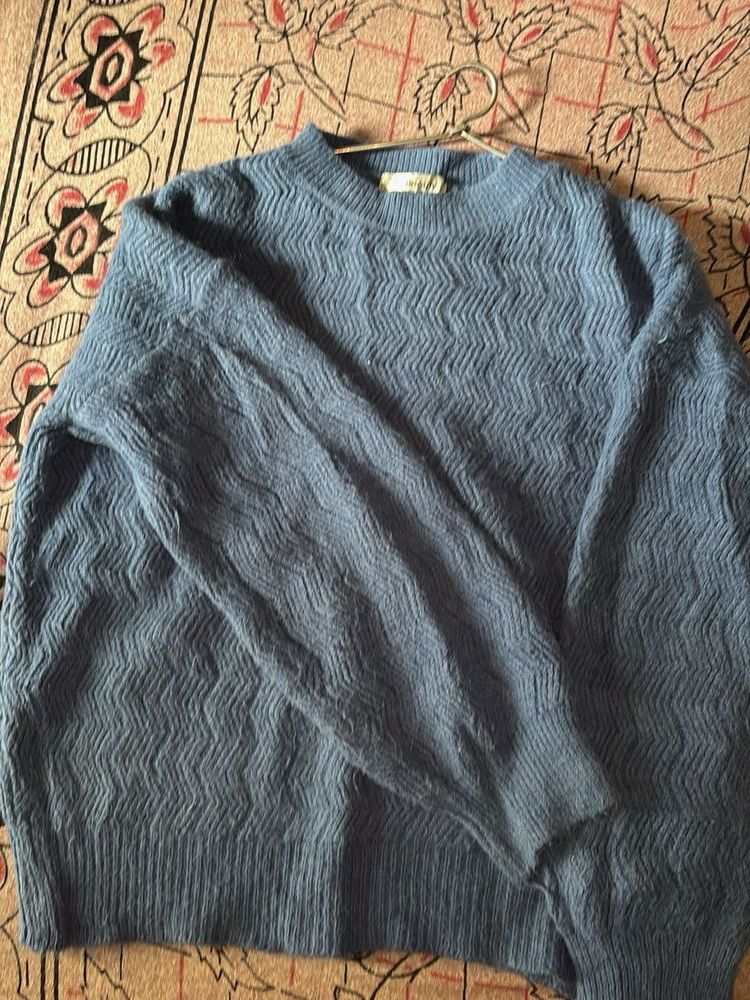 Blue Patterned Sweater