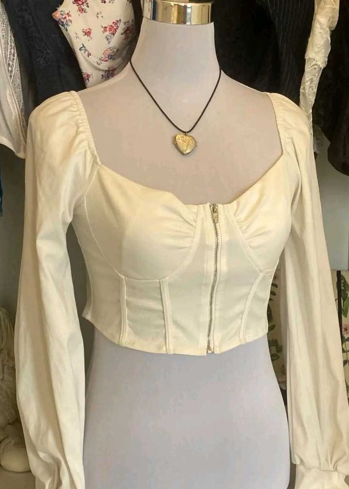 Zip Up Crop Top