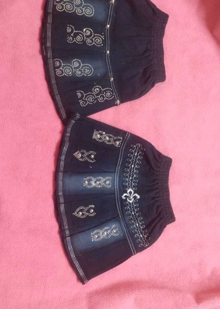 Cute Denim Skirts - Set of 2