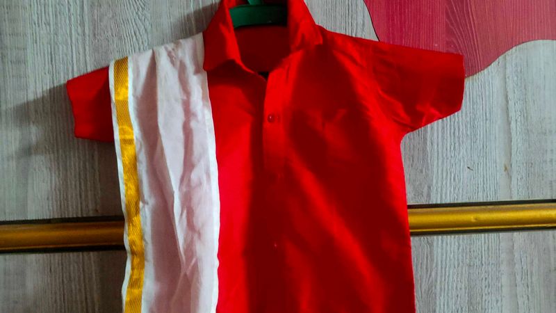 Red Shirt With Adjustable Pancha