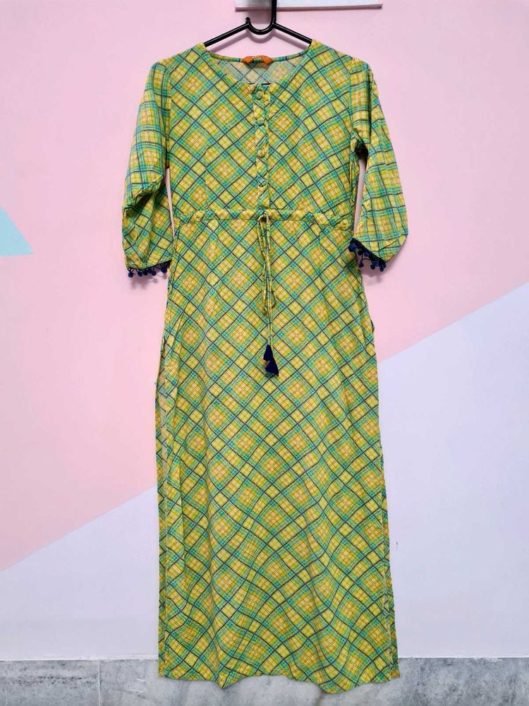 Gerua Long Straight Kurta For Women