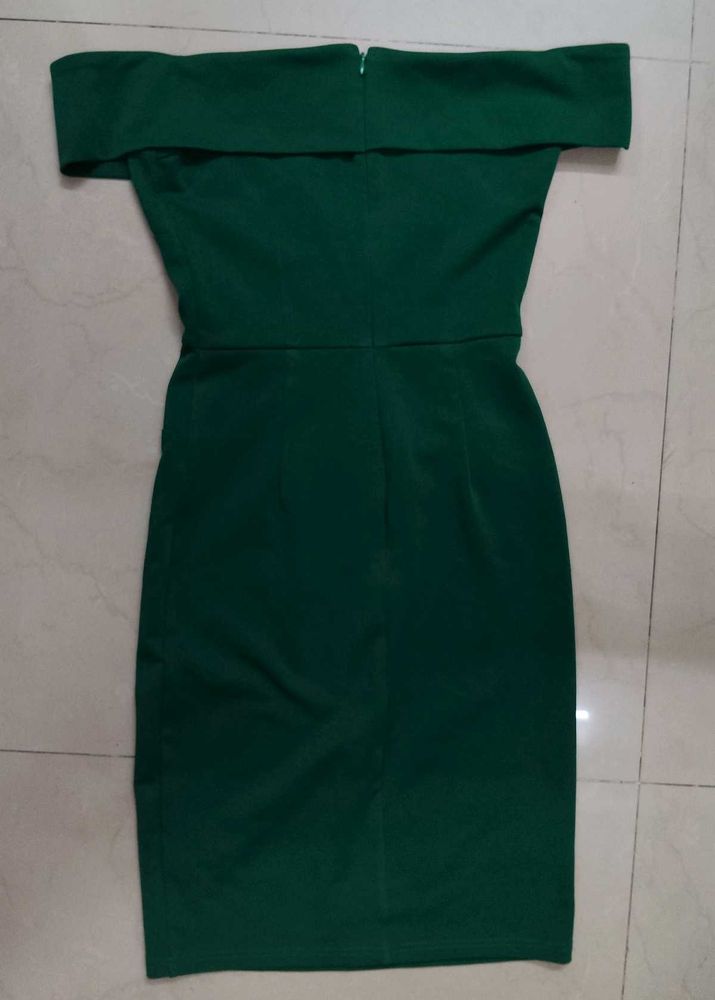 Green Off-Shoulder Dress