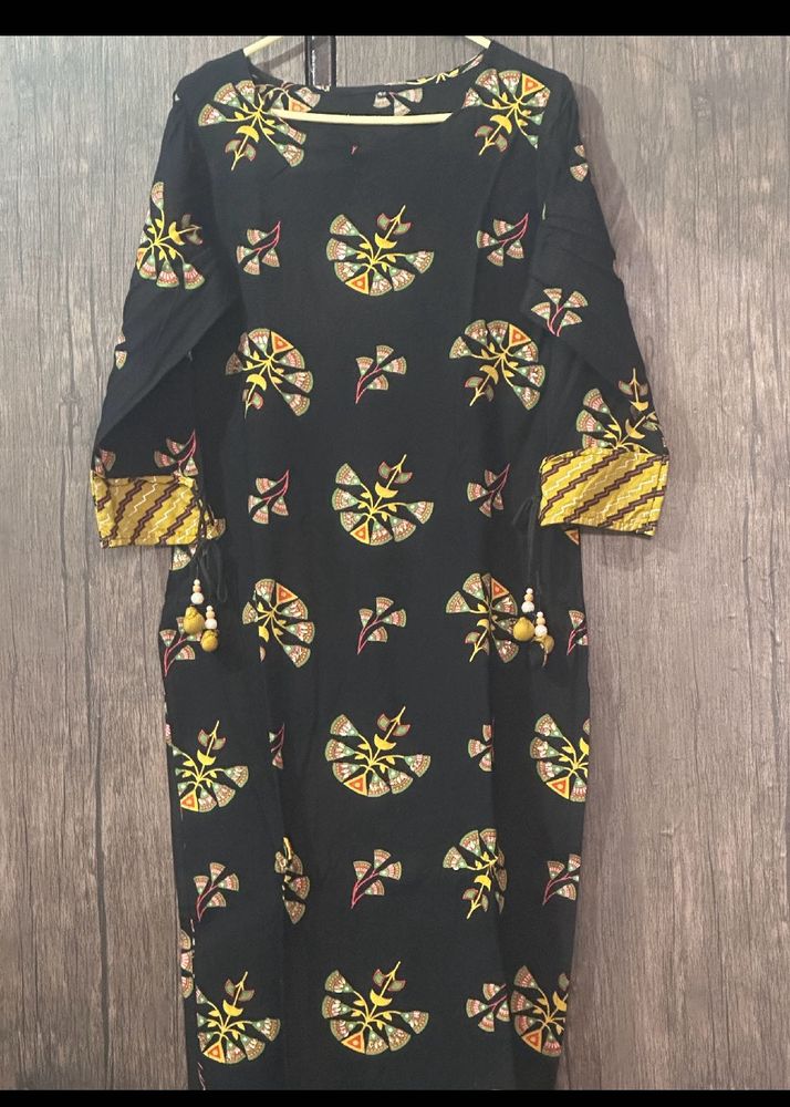 Elegant Printed Kurta with sharara