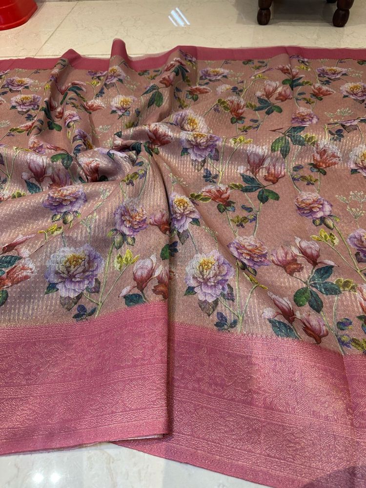 Pink Saree For Festive Wear