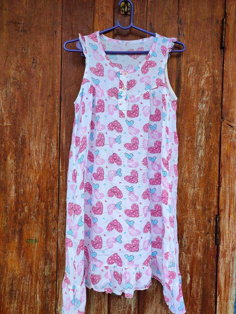Heart Print Nightgown