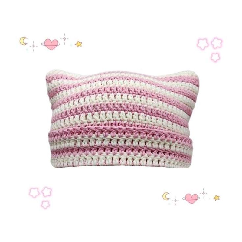 ⋆˚࿔⦮ ⦯Crochet Cat Ear Beanie⦮ ⦯⋆˚࿔