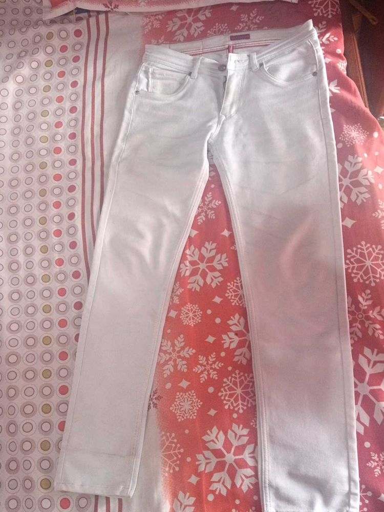 Pure White Jeans For Men