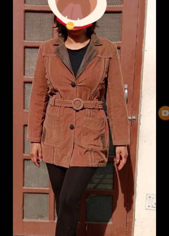 Beautiful Jacket  Courtrai Fabric With Some Leathe