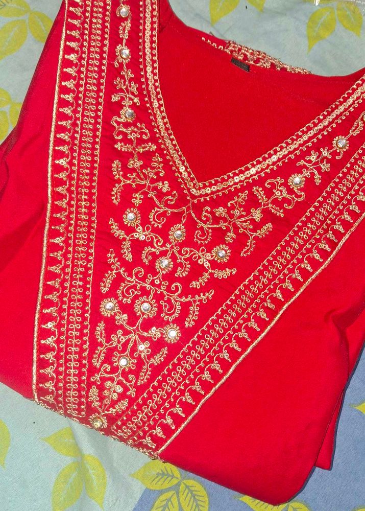 Red Embroidered Full Set (Pakistani Style)
