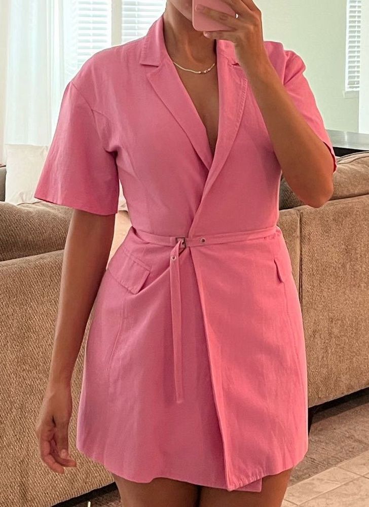 Zara Linen Blazer Dress