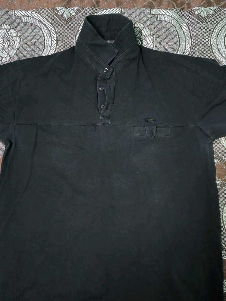 Vintage Black Polo Shirt