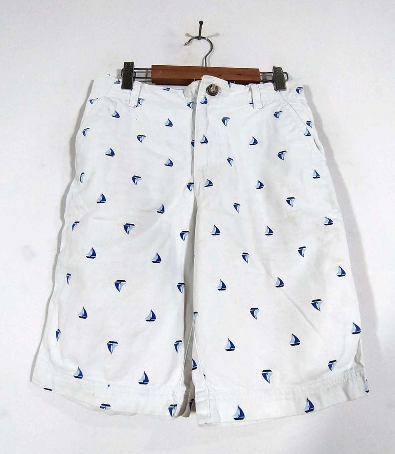 White Printed Shorts (Boy&#39;s)