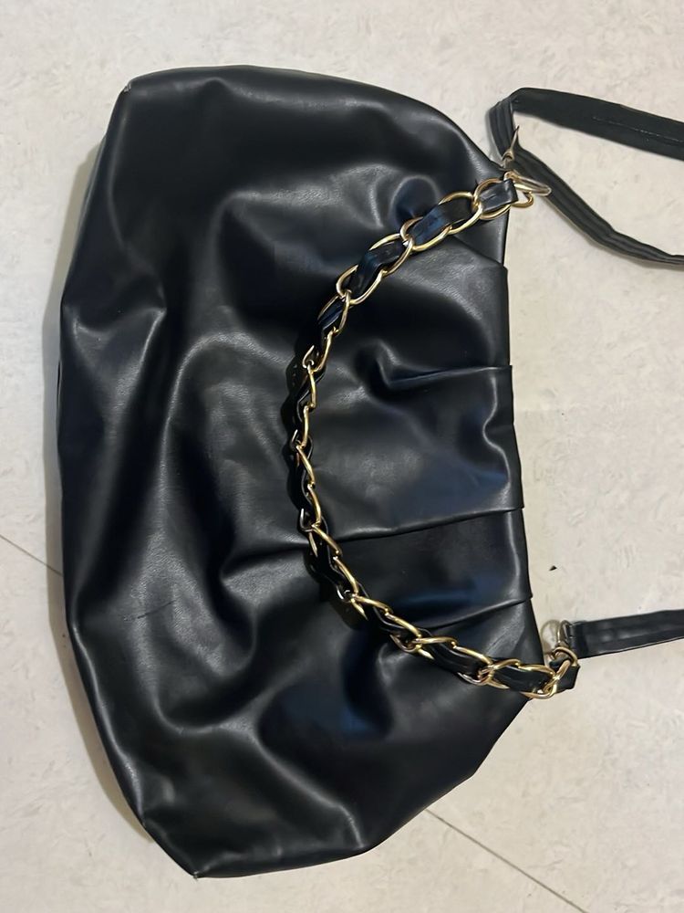 Black Chain Shoulder/sling Bag