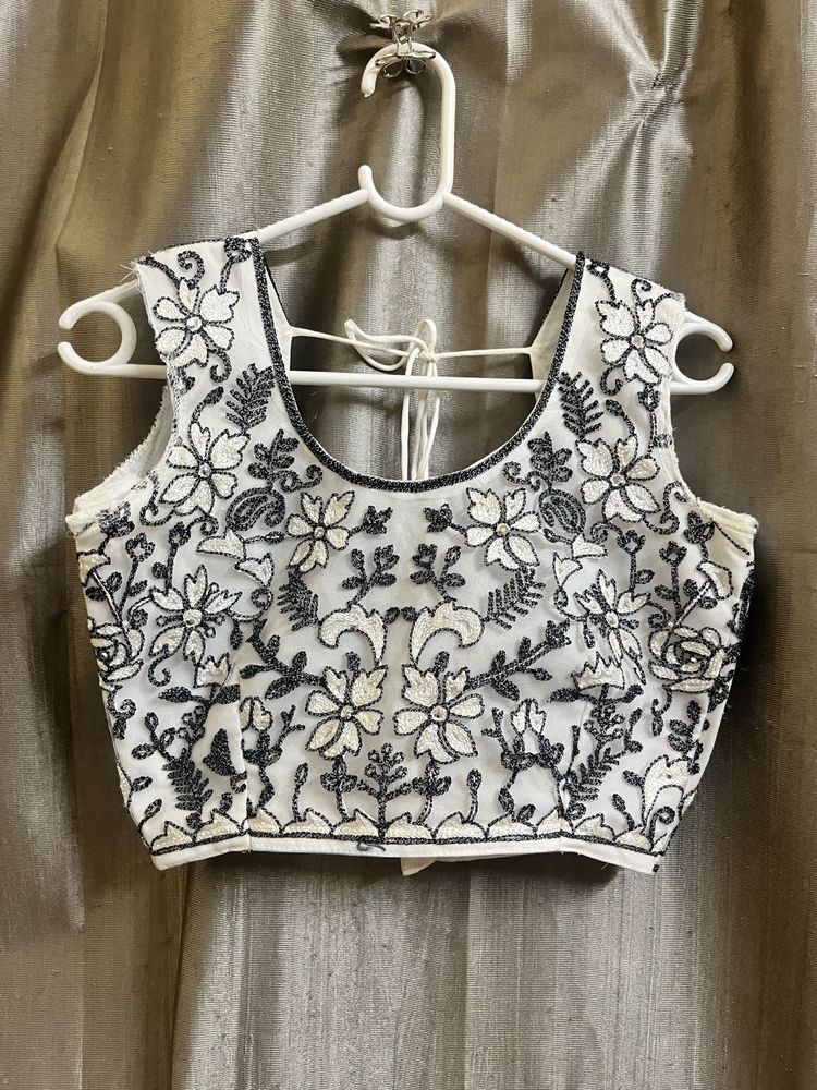 Black White Lehenga Set