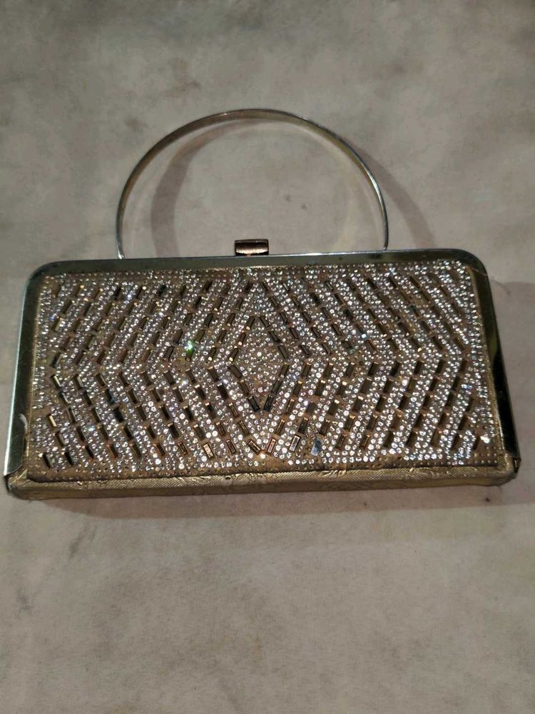 Sparkling Diamond Pattern Evening Bag