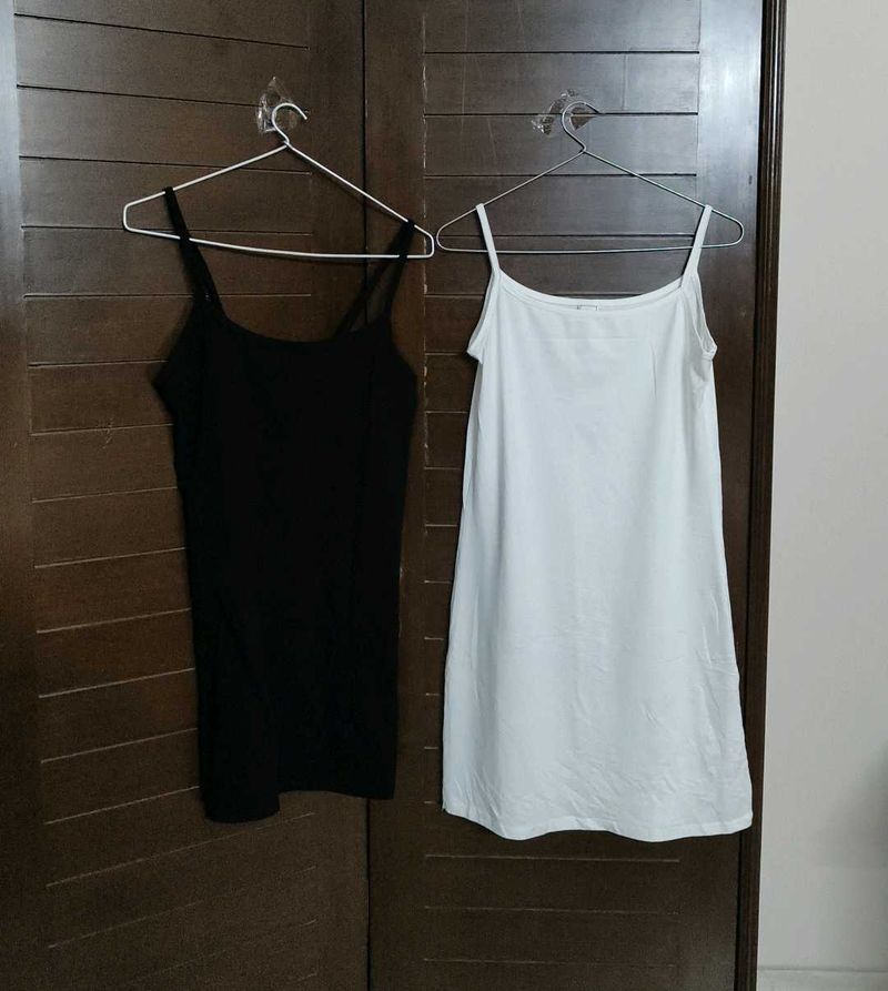 Set Of 2 Women&#39;s Camisole - Black &amp; White Colour