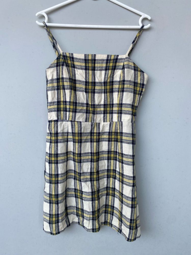 Checked Short Dress