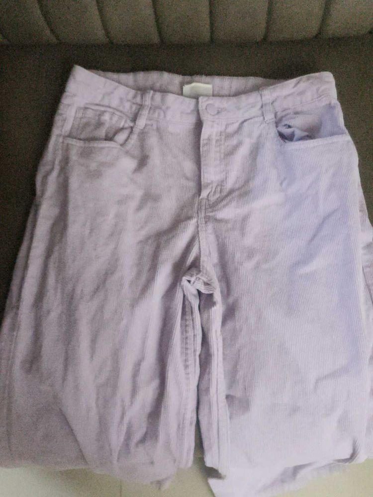 Lilac Corduroy Pants