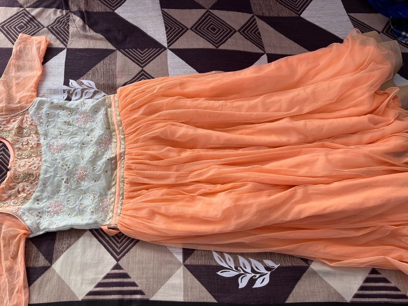 Peach Tulle Party Dress🎀