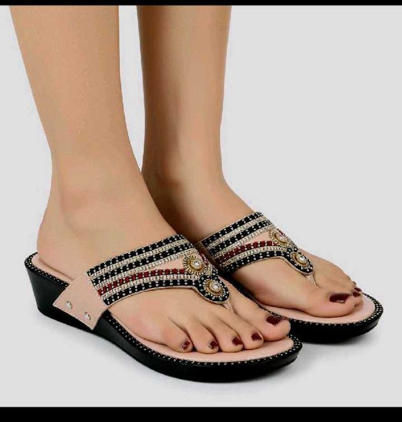 Women's Stylish Ethnic Wedges – Party Wear Pearl &amp;