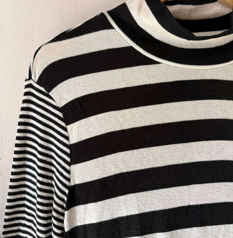 Striped Turtleneck Top