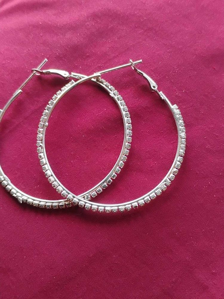 Silver Stone Earrings