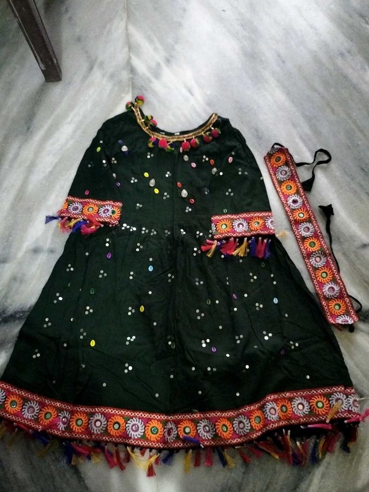 Embroidered Dress with Headband