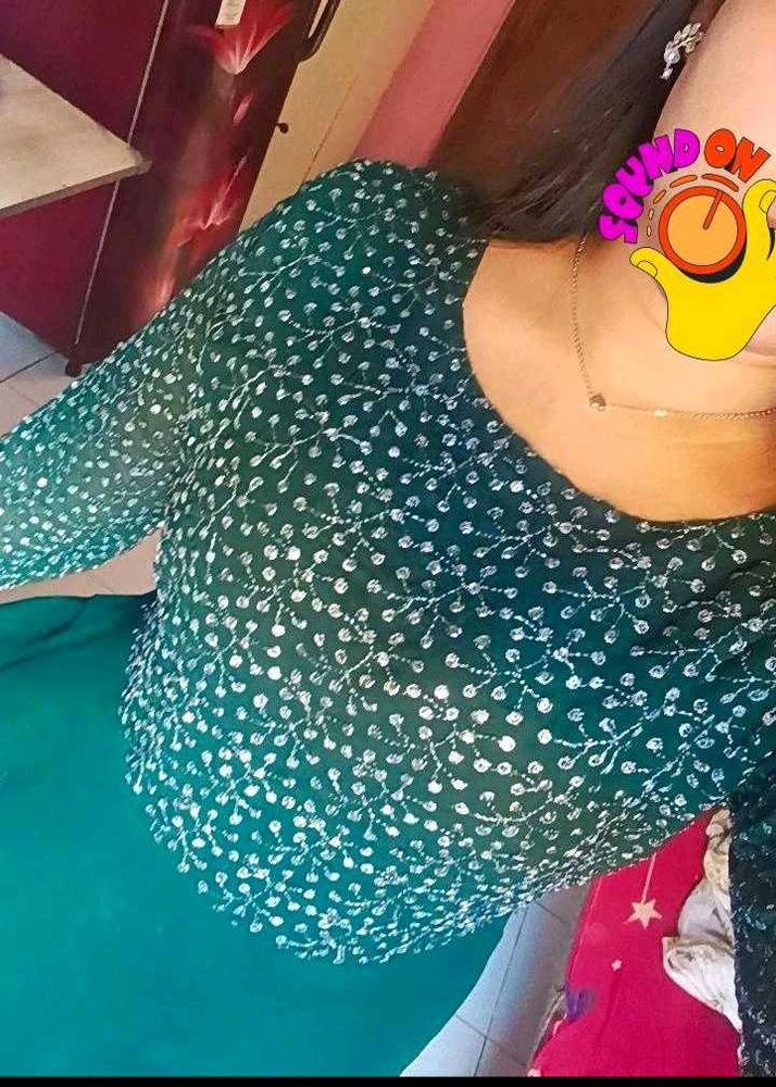 Green Embellished Kurta Set