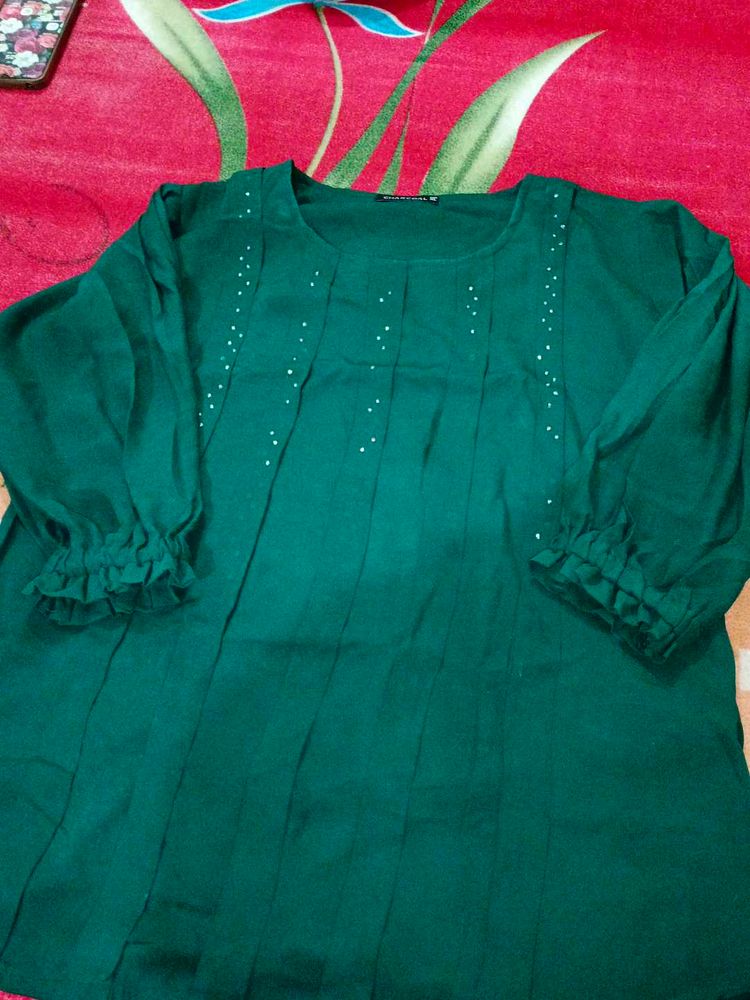 Elegant Green Women's Top