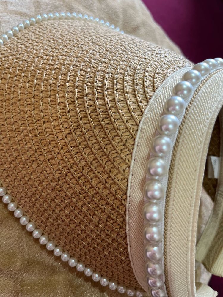 Pearl Embellished Visor- Never Used