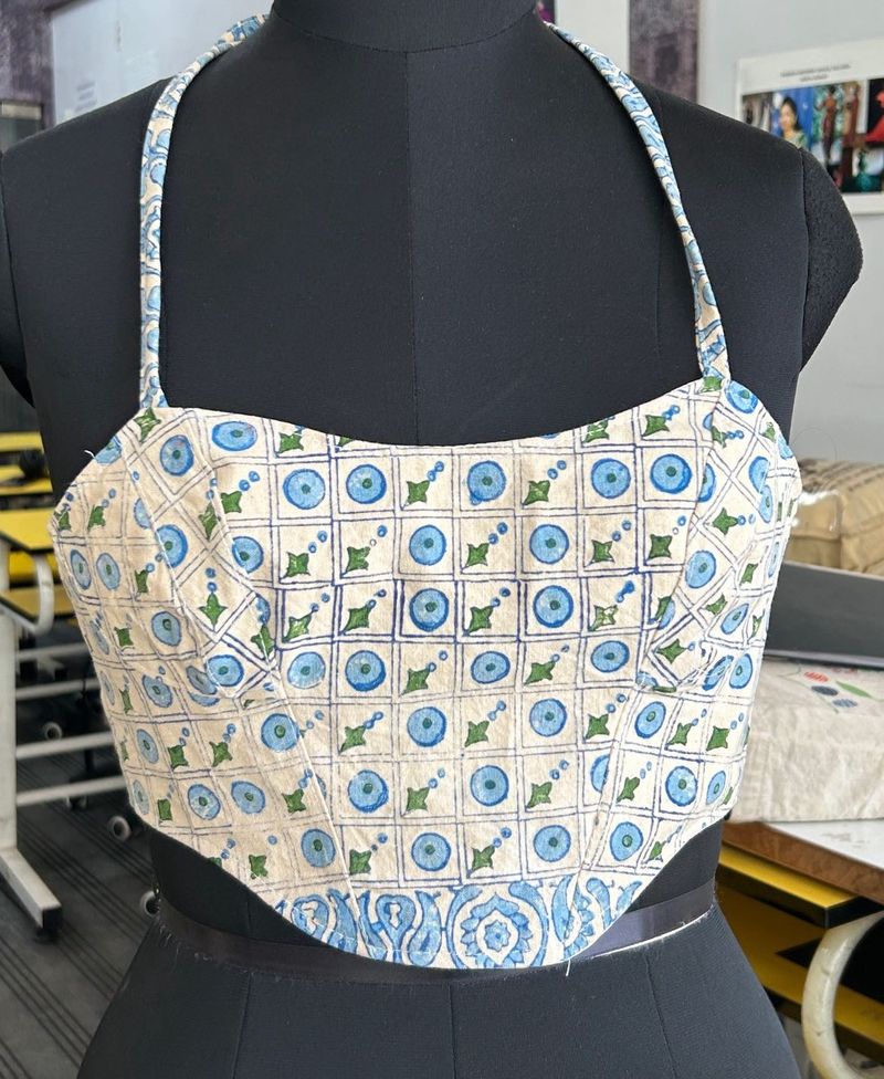 Printed corset top