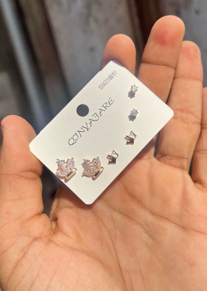 Premium Silver Finish Earrings