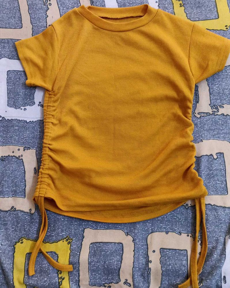 Cute Yellow Casual Tee