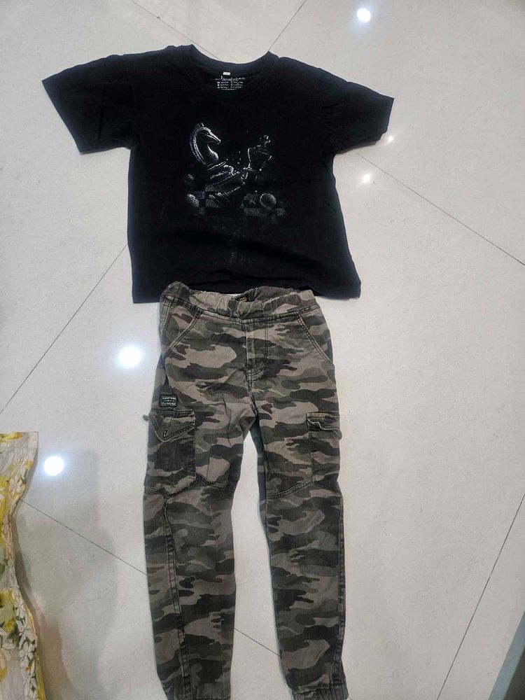Army pant n chess t shirt