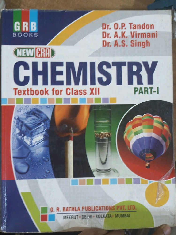 Class 12 Chemistry Textbook. Op Tandon. Jee