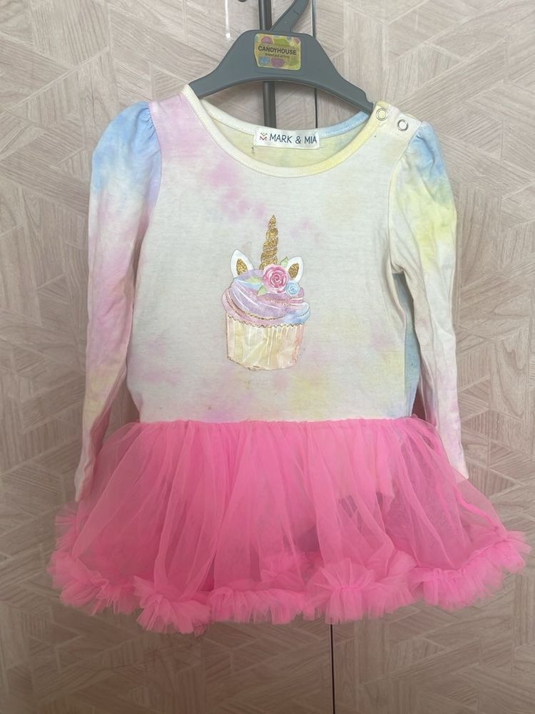 Frill Frock Romper - 6- 12M