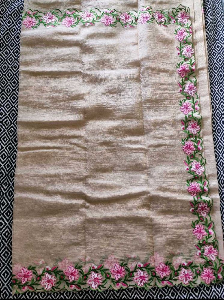 Brand New Banarasi Crushed Tissue Silk Saree
