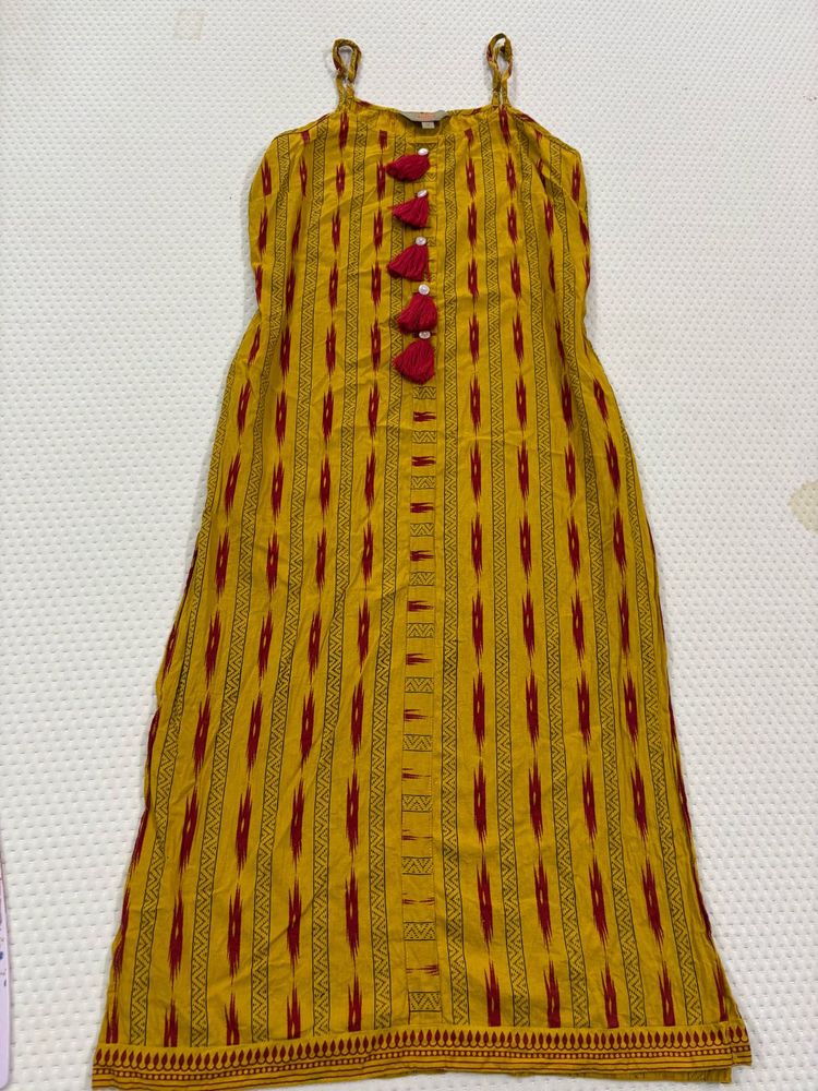 yellow single kurti