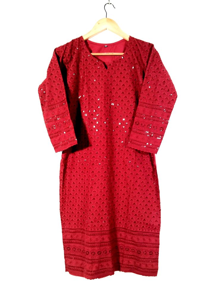 Shiny Red Kurta (Women)
