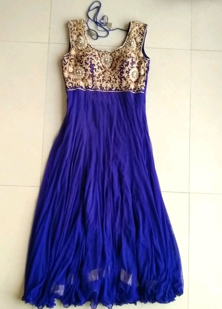 Blue Anarkali Set Size:M (Medium)