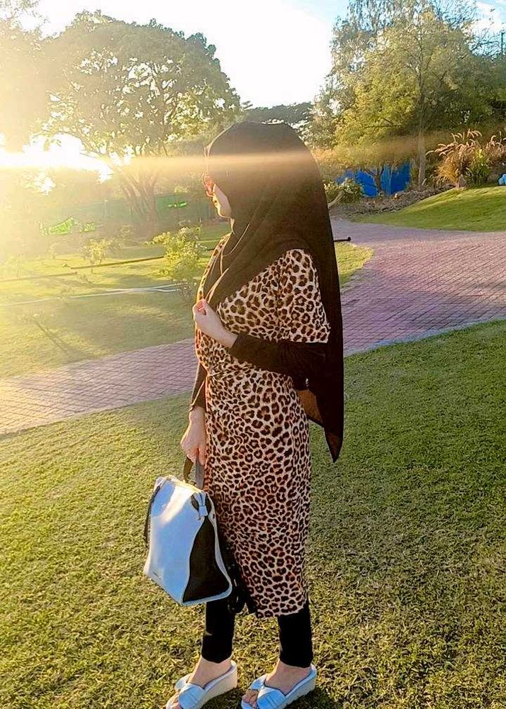 Shein Animalier Front Split Dress
