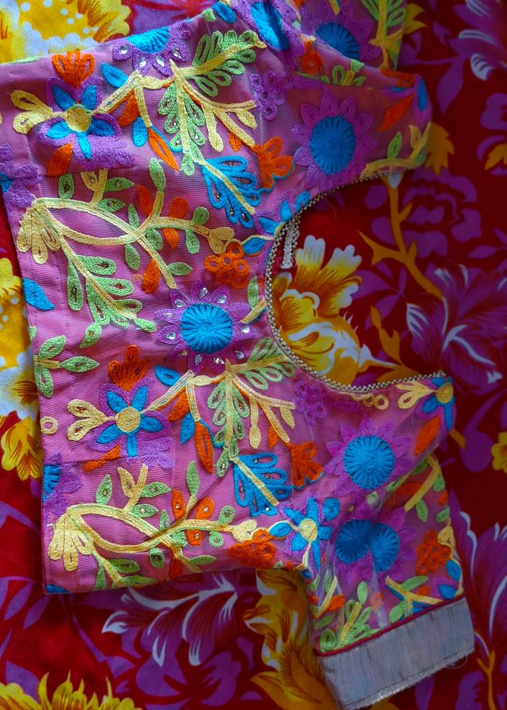 Thread Work Saree