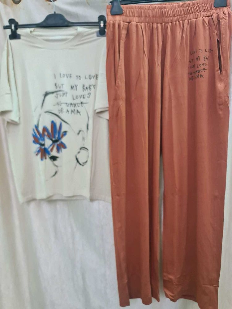 Matching Graphic Tee &amp; Lounge Pants, COD SET