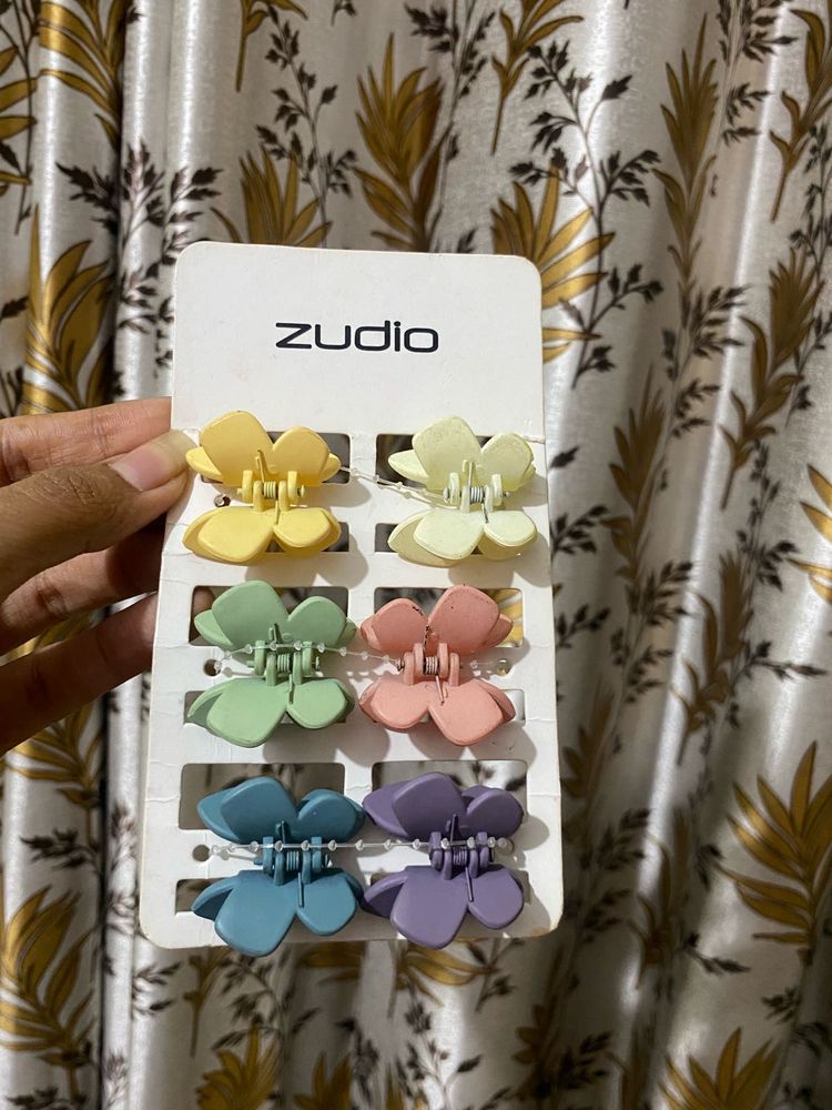 Cute Flower Hair Claw Clips - Set of 6