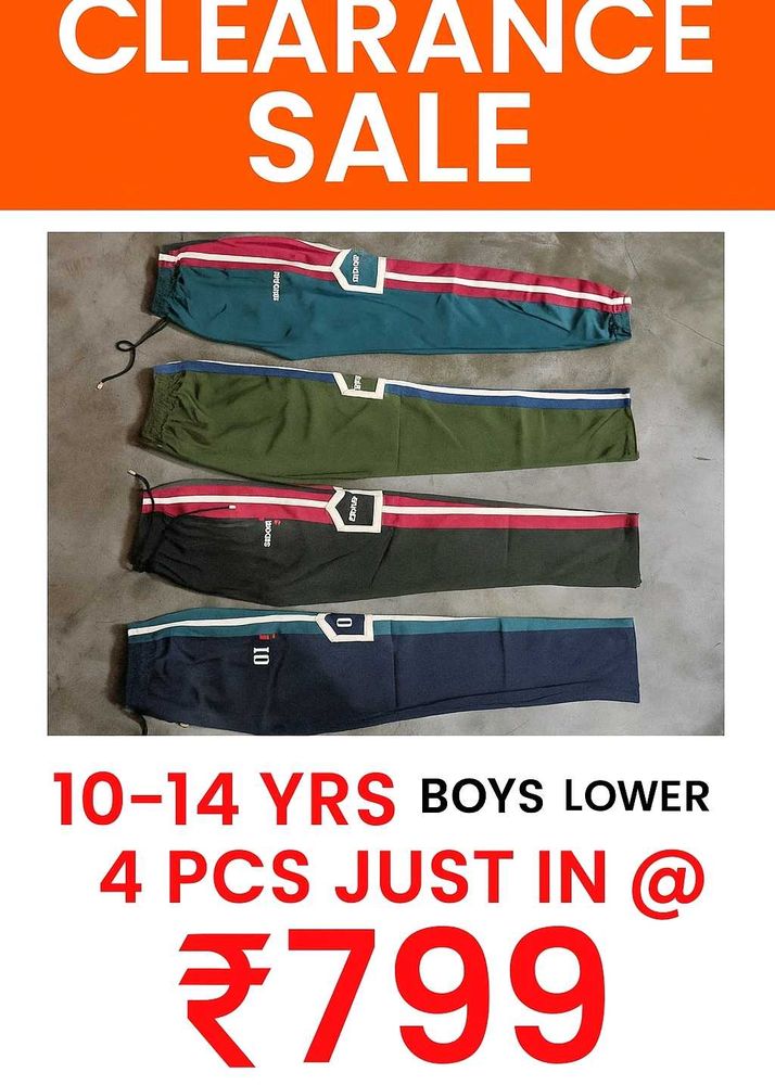 Boys&#39; Track Pants Set - 4 Pieces