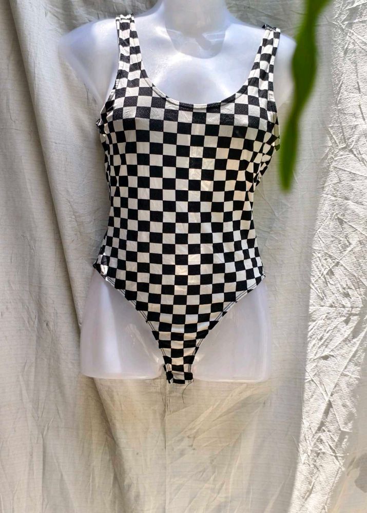 I. Checkered Bodysuit