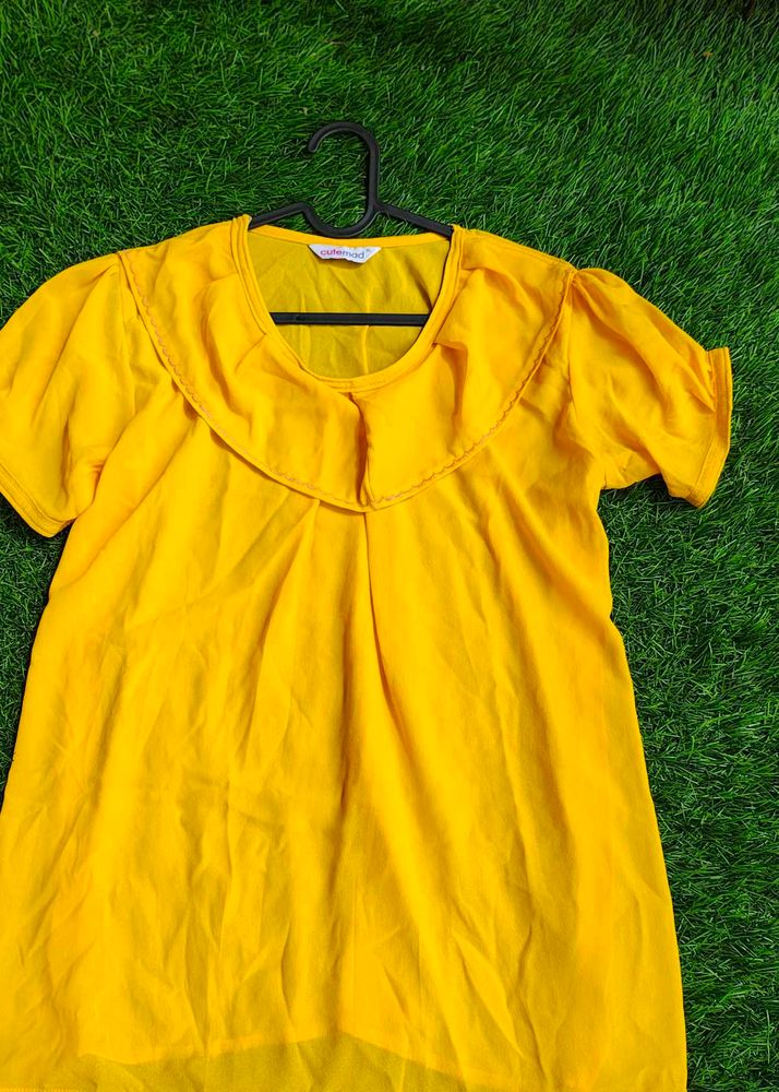 Yellow Ruffle Top
