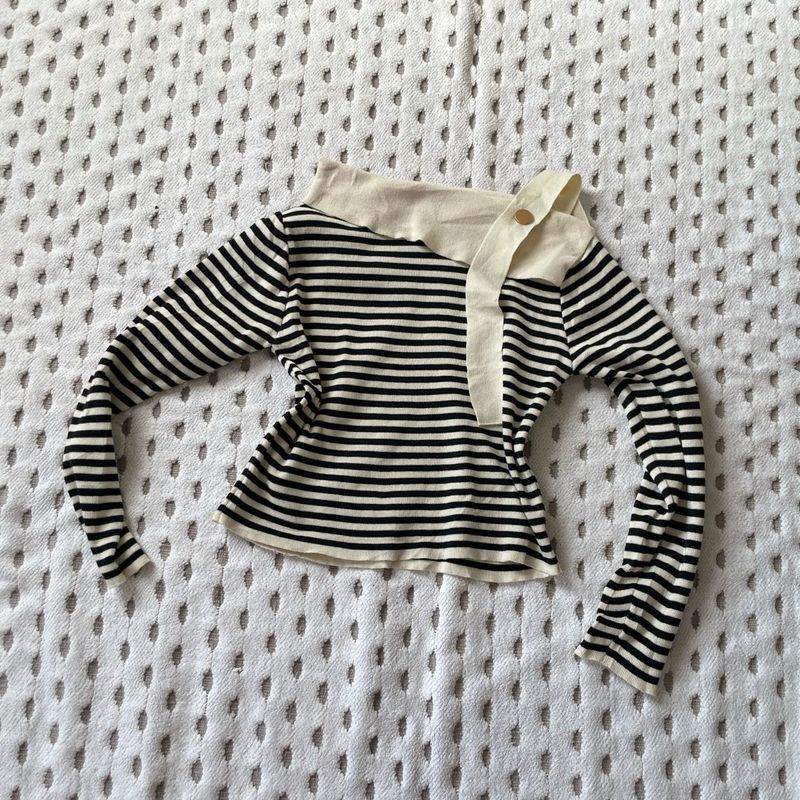 Striped Asymmetrical Top