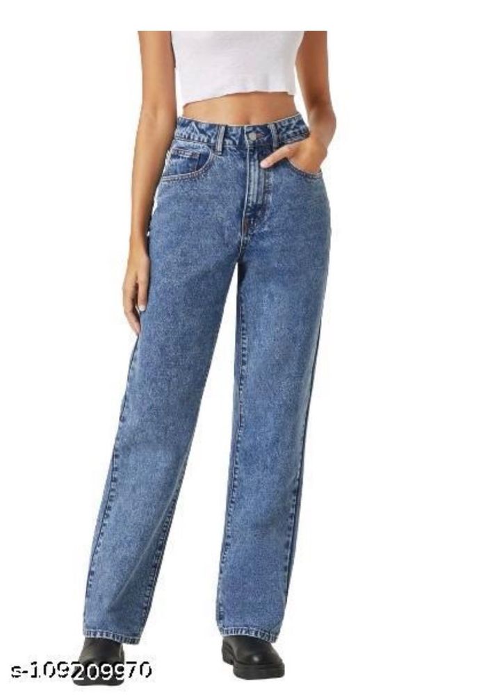 dark blue denim jeans for skinny girls loose fit