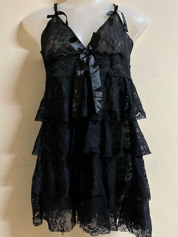 Black Lace Babydoll Lingerie